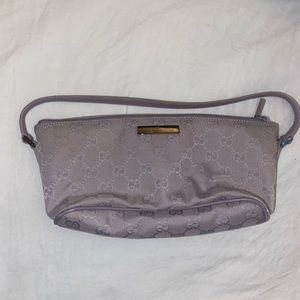 Purple Gucci GG Monogrammed Boat Pochette Handbag